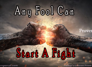 Any Fool Can Start a fight