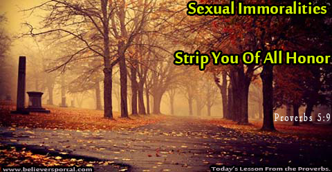 Sexual Immorality Brings Disgrace