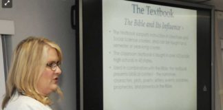 Amanda Aliff, the school system’s coordinator of pupil services, presented a high school Bible studies class plan to The Mercer County Board of Education on Tuesday night