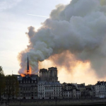 Notre Dame Cathedral-on fire