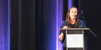 Apologist Jo Vitale addresses a session on "Is Christianity Harmful to Women?" at the Colson Center's Wilberforce Weekend at the Crystal Gateway Marriott Hotel on May 18, 2019.