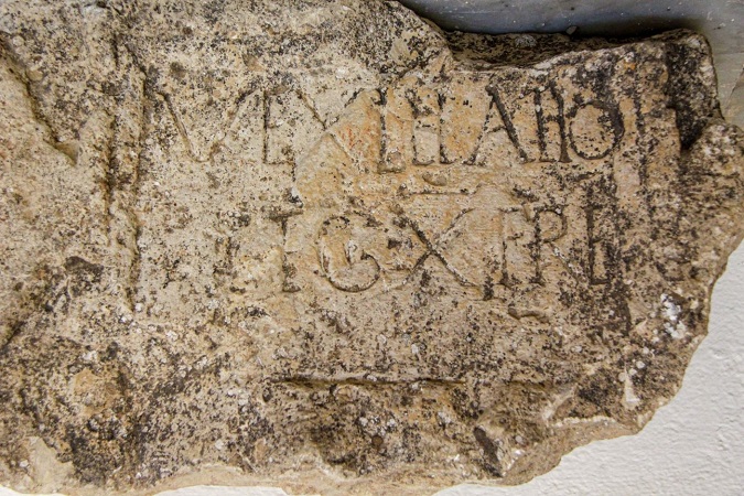 Latin inscription attesting to the presence at Kiriath Yearim of a "vexillatio" - a detachment - of the Xth Roman legion