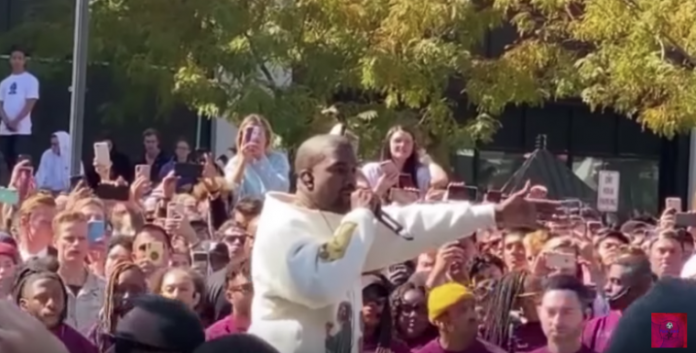Kanye West Holds Open Air Sunday Service