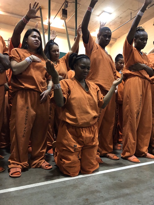 Kanye West left inmates in tears as he held a private worship Service for the inmates at Harris County Jail in Houston Texas.