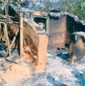 Tribal animists burned church building in Perigaon village, Odisha state, India, on Dec. 1, 2019. (Morning Star News)