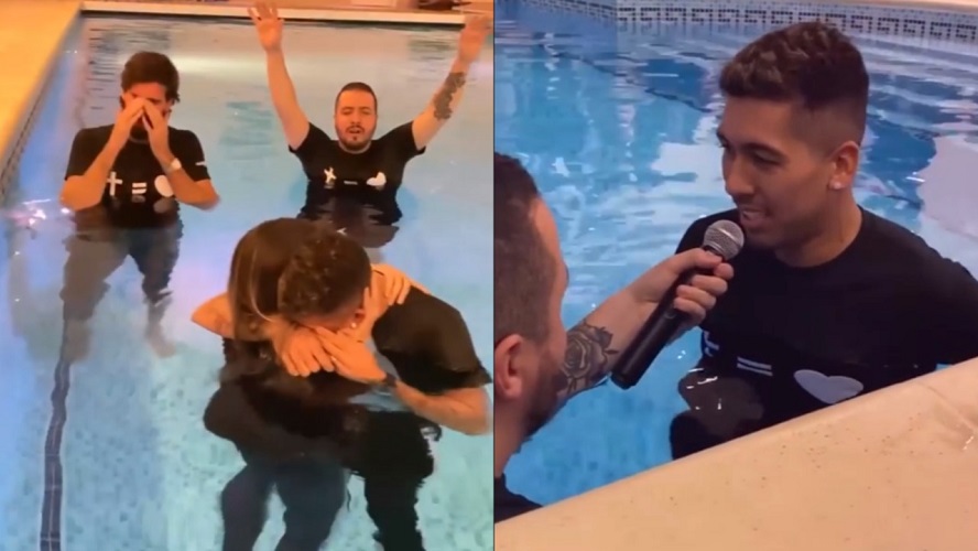 Liverpool Star Roberto Firmino Commits His Life To Jesus Christ, Gets Baptized