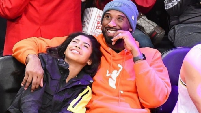 Kobe-Bryant-and-daughter-Gianna-at-a-lakers-game