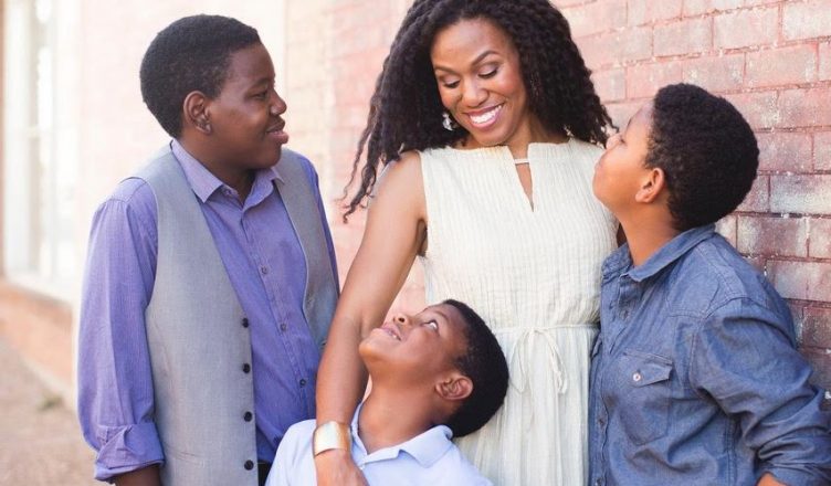 Priscilla Shirer with her three boys – Jackson, Jerry Jr. and Jude.