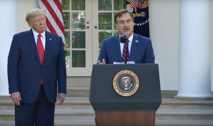 My Pillow CEO, Mike Lindell with President Trump