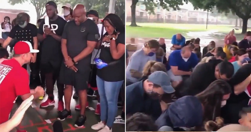 White Americans Kneel To Beg Blacks For Forgiveness In Jesus Name For ...