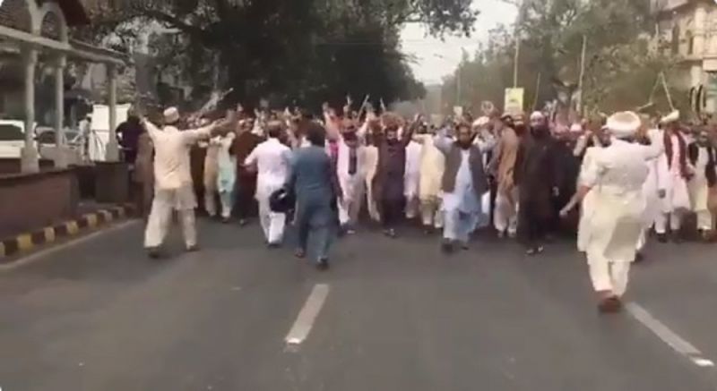 Angered Radical Muslims in Lahore, Pakistan, protest the release of Christian mother Asia Bibi after she spent eight years on death row on Oct. 31, 2018.