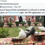 Jesus Statue Destroyed
