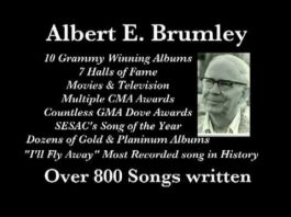 Brumley wrote over 800 songs songs during his lifetime.