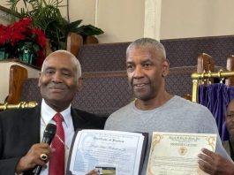 Denzel Washington Baptized