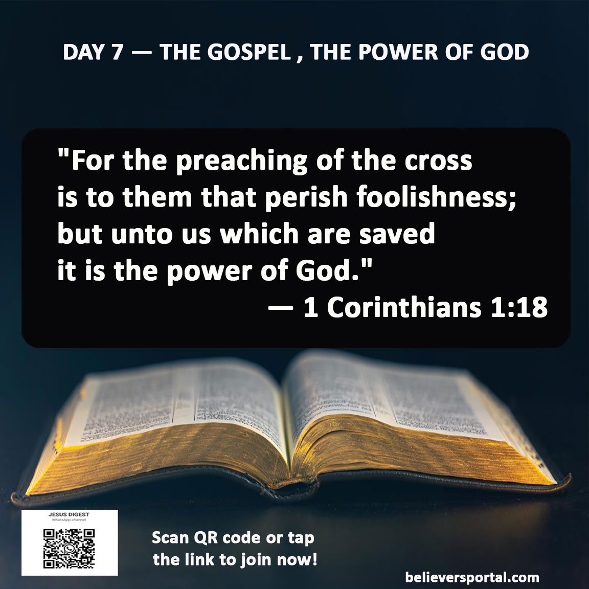 Day 7: The Gospel and the Power of God for Salvation | JD Devotional