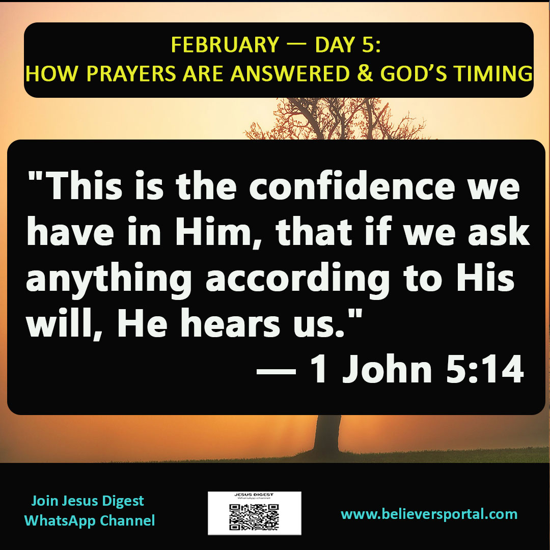 Day 5: How Prayers Are Answered & Understanding God’s Timing | JD Devotional