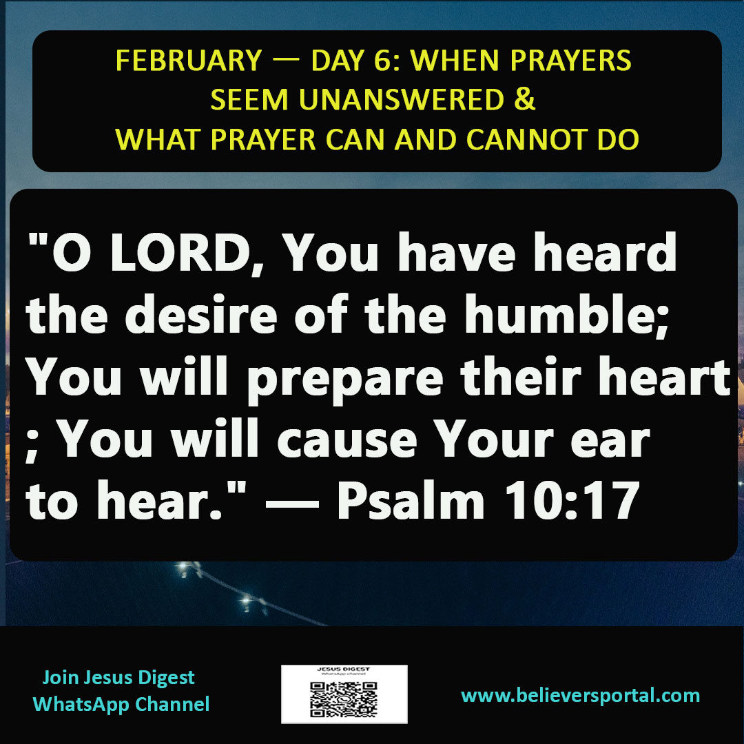 Day 6: When Prayers Seem Unanswered & Understanding Prayer’s Limits | JD Devotional