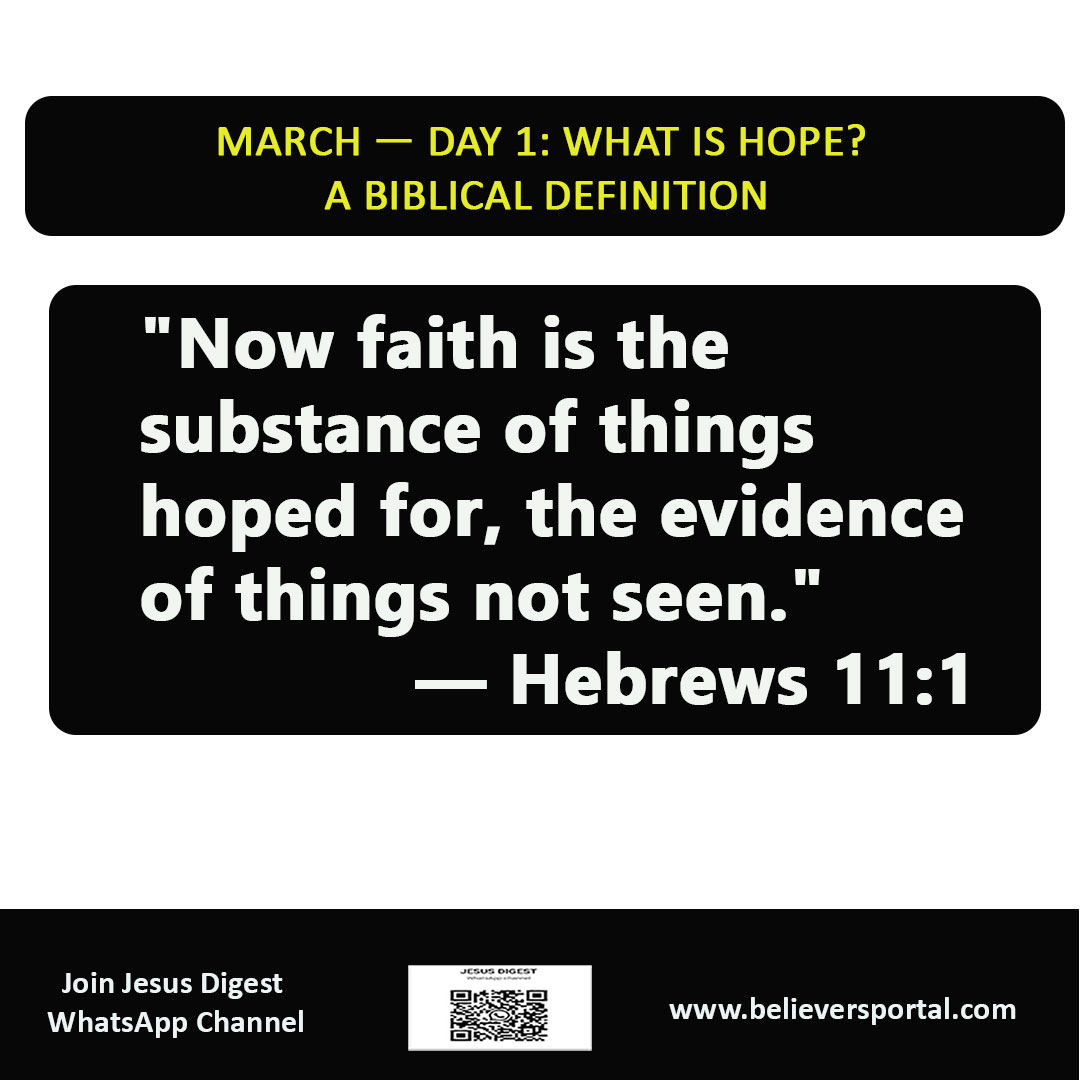 Day 1 — What Is Hope? A Biblical Definition | JD Devotional