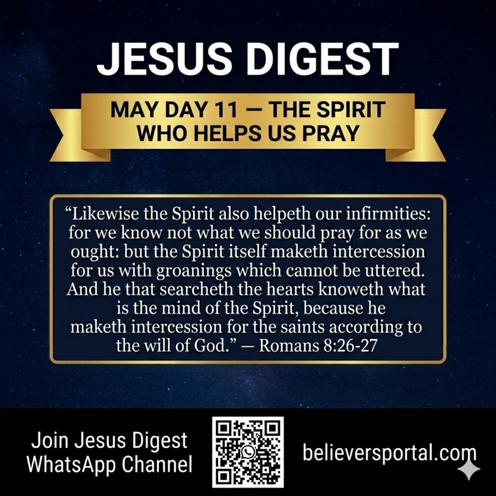 Day 11 devotional - The Spirit Who Helps Us Pray - Romans 8:26-27