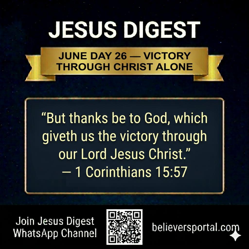 Day 26 — Victory Through Christ Alone