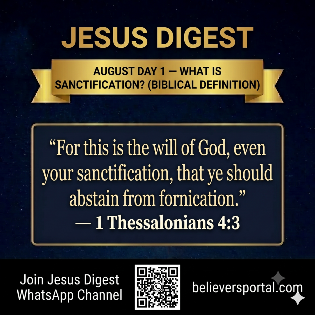 Day 1 — What Is Sanctification? (Biblical Definition)
