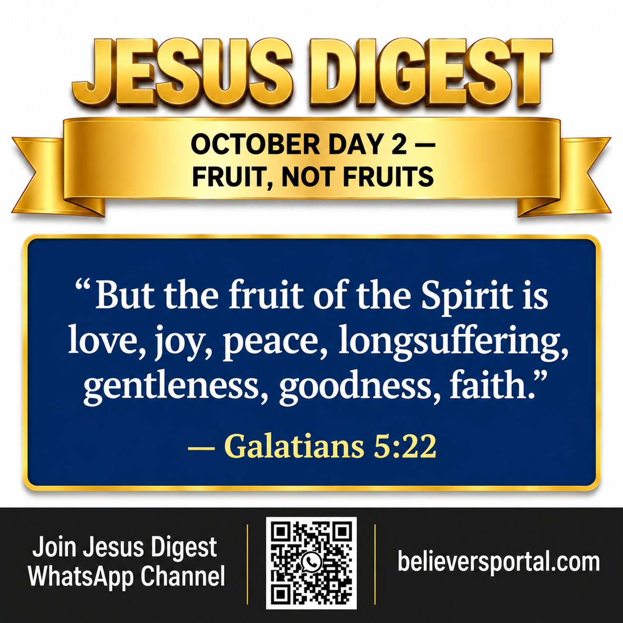 Day 2 — Fruit, Not Fruits